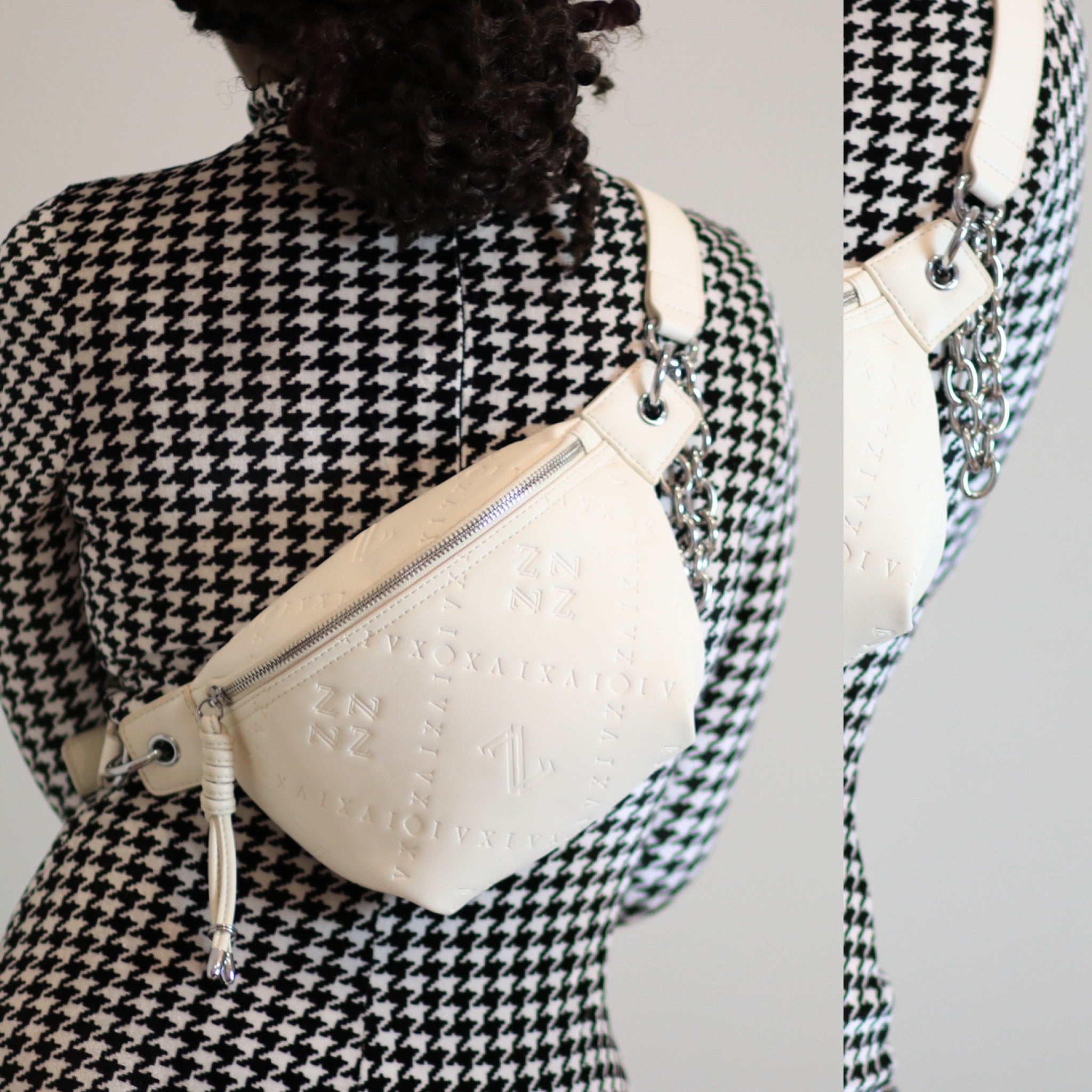 Classic Vegan Leather Waist Bag in White – Zoey&ZionLtd